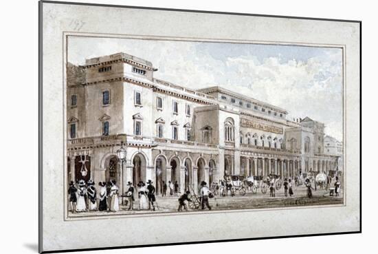 The King's Theatre, Haymarket, Westminster, London, 1828-George Shepherd-Mounted Giclee Print