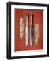 The King's Two Daggers, from the Tomb of Tutankhamun (circa 1370-52 BC) New Kingdom (Gold & Iron)-null-Framed Giclee Print