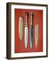 The King's Two Daggers, from the Tomb of Tutankhamun (circa 1370-52 BC) New Kingdom (Gold & Iron)-null-Framed Giclee Print