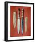 The King's Two Daggers, from the Tomb of Tutankhamun (circa 1370-52 BC) New Kingdom (Gold & Iron)-null-Framed Giclee Print