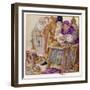 The King was in His Counting- House Counting out His Money-Anne Anderson-Framed Art Print