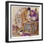 The King was in His Counting- House Counting out His Money-Anne Anderson-Framed Art Print