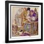 The King was in His Counting- House Counting out His Money-Anne Anderson-Framed Art Print