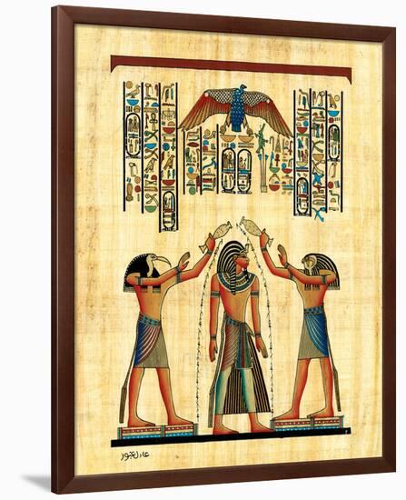 The King with Horus-null-Framed Art Print