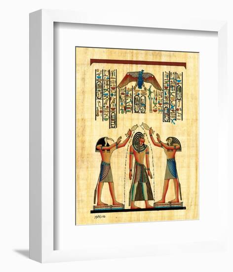 The King with Horus-null-Framed Art Print