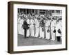 The King with the English Cricket Team-null-Framed Photographic Print