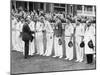 The King with the English Cricket Team-null-Mounted Photographic Print