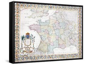 The Kingdom of France Divided into Local Governments, 1751-null-Framed Stretched Canvas