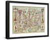 The Kingdome of Scotland, Engraved by Jodocus Hondius-John Speed-Framed Giclee Print