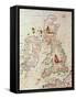 The Kingdoms of England and Scotland, from an Atlas of the World in 33 Maps, Venice-Battista Agnese-Framed Stretched Canvas