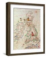 The Kingdoms of England and Scotland, from an Atlas of the World in 33 Maps, Venice-Battista Agnese-Framed Giclee Print