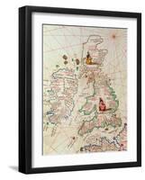 The Kingdoms of England and Scotland, from an Atlas of the World in 33 Maps, Venice-Battista Agnese-Framed Giclee Print