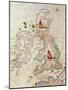 The Kingdoms of England and Scotland, from an Atlas of the World in 33 Maps, Venice-Battista Agnese-Mounted Giclee Print
