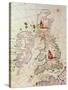 The Kingdoms of England and Scotland, from an Atlas of the World in 33 Maps, Venice-Battista Agnese-Stretched Canvas