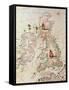 The Kingdoms of England and Scotland, from an Atlas of the World in 33 Maps, Venice-Battista Agnese-Framed Stretched Canvas