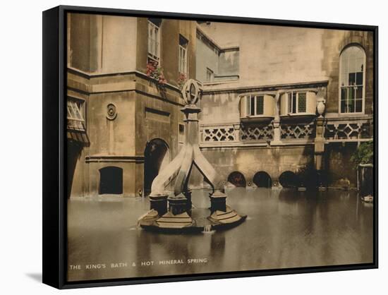 The Kingss Bath and Hot Mineral Spring, Bath, Somerset, C 1925-null-Framed Stretched Canvas