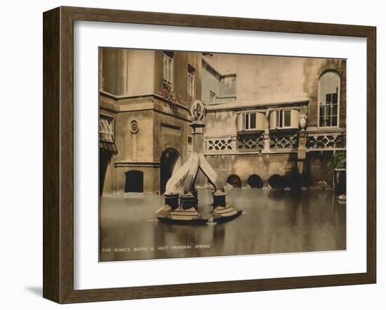 The Kingss Bath and Hot Mineral Spring, Bath, Somerset, C 1925-null-Framed Giclee Print