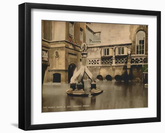 The Kingss Bath and Hot Mineral Spring, Bath, Somerset, C 1925-null-Framed Giclee Print