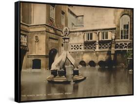 The Kingss Bath and Hot Mineral Spring, Bath, Somerset, C 1925-null-Framed Stretched Canvas