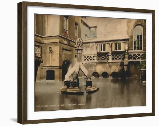 The Kingss Bath and Hot Mineral Spring, Bath, Somerset, C 1925-null-Framed Giclee Print