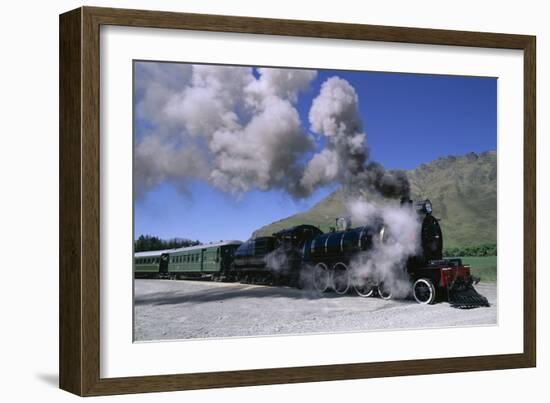 The Kingston Flyer Steam Train, South Island, New Zealand-Jeremy Bright-Framed Photographic Print