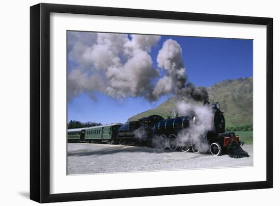 The Kingston Flyer Steam Train, South Island, New Zealand-Jeremy Bright-Framed Photographic Print