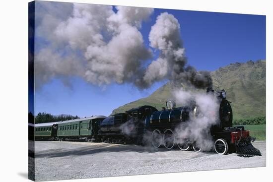 The Kingston Flyer Steam Train, South Island, New Zealand-Jeremy Bright-Stretched Canvas