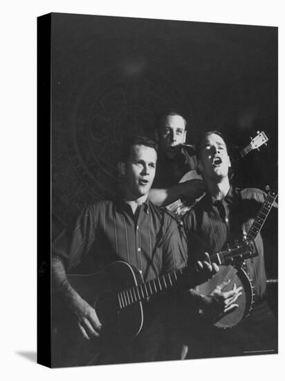 The Kingston Trio Performing on Stage-Thomas D^ Mcavoy-Stretched Canvas