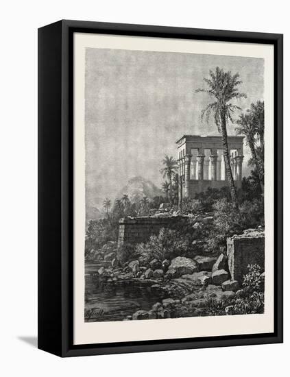 The Kiosk on the Island of Philae, Egypt, 1879-null-Framed Stretched Canvas