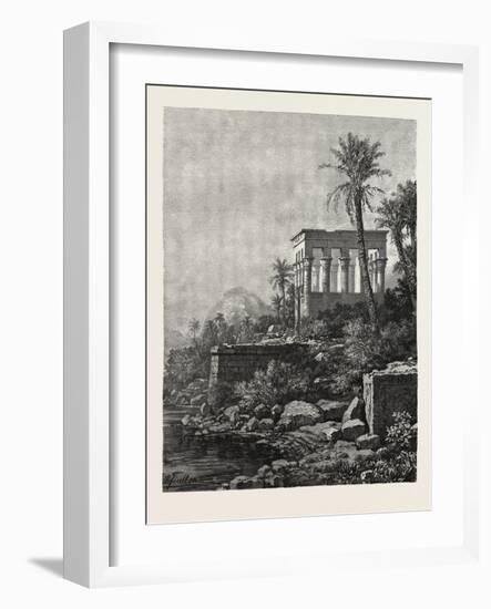 The Kiosk on the Island of Philae, Egypt, 1879-null-Framed Giclee Print