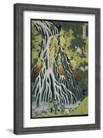 The Kirifuri Waterfall at Mt. Kurokami in Shimotsuke Province-Katsushika Hokusai-Framed Giclee Print