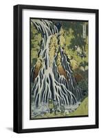 The Kirifuri Waterfall at Mt. Kurokami in Shimotsuke Province-Katsushika Hokusai-Framed Giclee Print