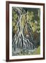 The Kirifuri Waterfall at Mt. Kurokami in Shimotsuke Province-Katsushika Hokusai-Framed Giclee Print