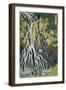 The Kirifuri Waterfall at Mt. Kurokami in Shimotsuke Province-Katsushika Hokusai-Framed Giclee Print