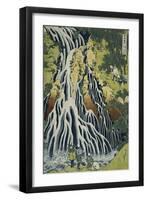 The Kirifuri Waterfall at Mt. Kurokami in Shimotsuke Province-Katsushika Hokusai-Framed Giclee Print