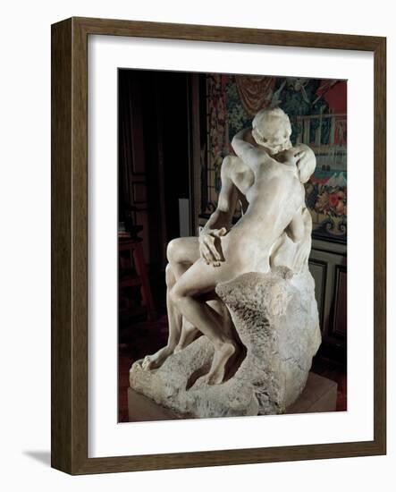 the Kiss 1888-1898 (Marble)-Auguste Rodin-Framed Giclee Print