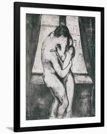 The Kiss, 1895-Edvard Munch-Framed Giclee Print