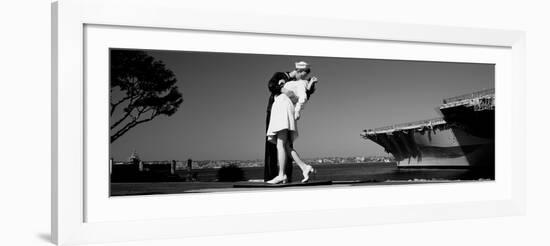 The Kiss Between a Sailor and a Nurse Sculpture, Unconditional Surrender-null-Framed Photographic Print