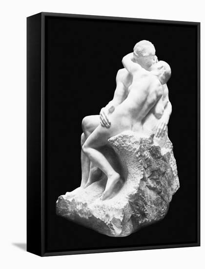The Kiss by Auguste Rodin-null-Framed Stretched Canvas