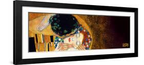 The Kiss, c.1907 (darkened detail)-Gustav Klimt-Framed Art Print