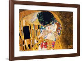 The Kiss, c.1907 (detail)-Gustav Klimt-Framed Premium Giclee Print