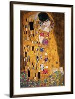 The Kiss, c.1907 (detail)-Gustav Klimt-Framed Stretched Canvas