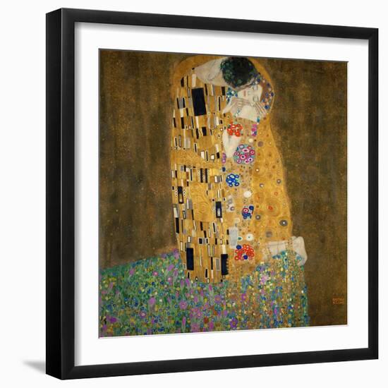 The Kiss, c.1907-Gustav Klimt-Framed Premium Giclee Print