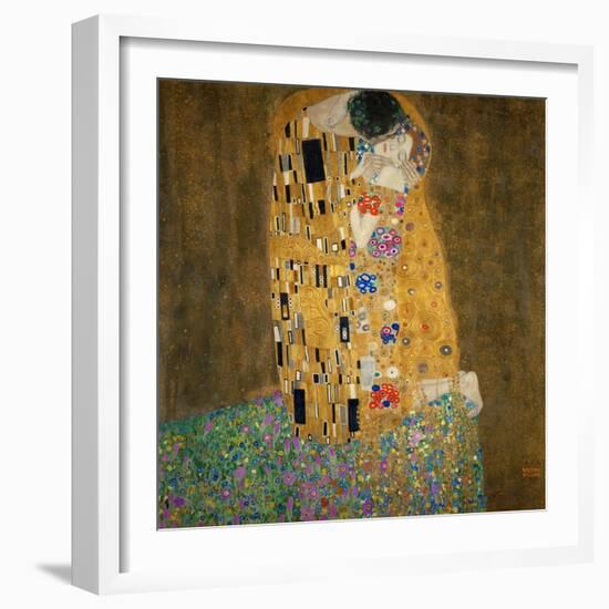 The Kiss, c.1907-Gustav Klimt-Framed Premium Giclee Print