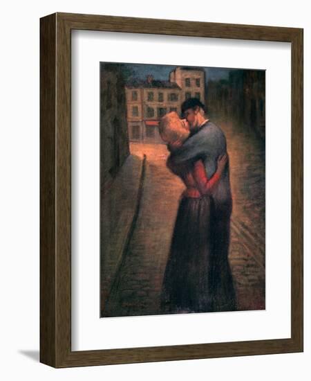 The Kiss, C1879-1923-Theophile Alexandre Steinlen-Framed Giclee Print