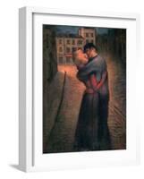 The Kiss, C1879-1923-Theophile Alexandre Steinlen-Framed Giclee Print