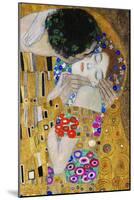 The Kiss, Der Kuss, Close-Up of Heads-Gustav Klimt-Mounted Giclee Print