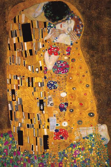 The Kiss (Der Kuss)-Gustav Klimt-Lamina Framed Poster