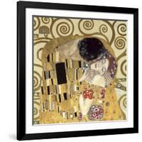 The Kiss (detail)-Gustav Klimt-Framed Art Print