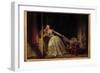 The Kiss Flies, 1788 (Oil on Canvas)-Jean-Honore Fragonard-Framed Giclee Print